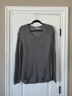 Retrod Marled Knit Sweater with Brown Elbow Patches size Medium